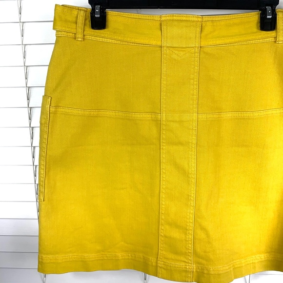 NWT🤩 |•TORY BURCH•| Mustard Denim Skirt - Picture 6 of 15